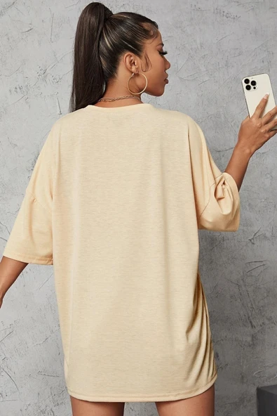 Unisex Blue Butterfly Baskılı T-shirt - Resim 4