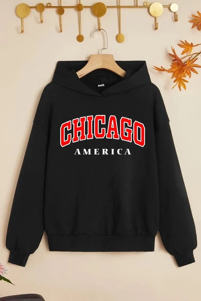Çocuk Chiago Baskılı Sweatshirt