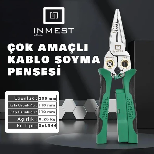 INMEST ÇOK AMAÇLI KABLO SOYMA PENSESİ - Resim 3