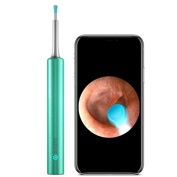 Bebird T5 5MP Kamera 3.5mm Lens Şarjlı Wifi Görüntülü Kulak Temizleyici Yeşil Renk