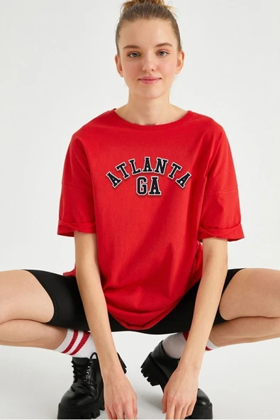 Unisex Atlanta Baskılı T-shirt - Resim 5