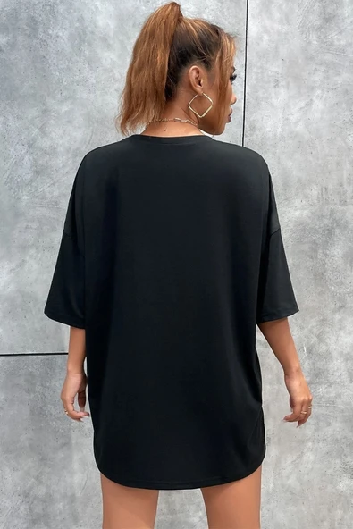 Unisex Blue Butterfly Baskılı T-shirt - Resim 8