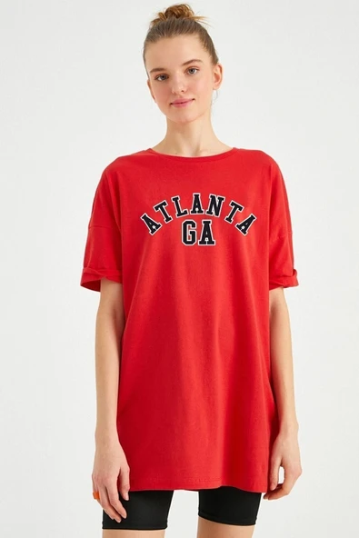 Unisex Atlanta Baskılı T-shirt - Resim 6