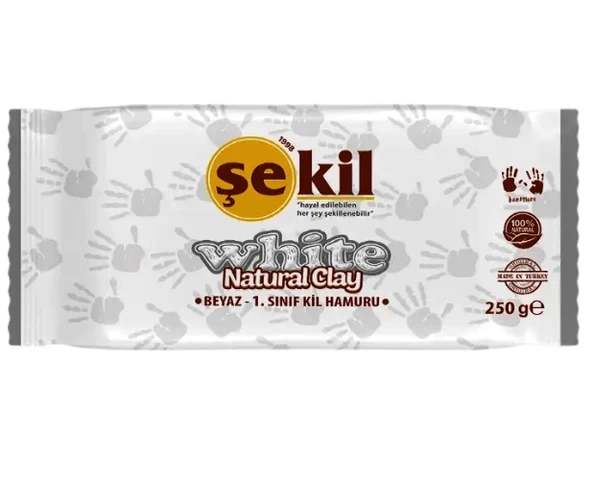 Şekil Seramik Kil Hamuru 250 Gr Beyaz - 3 adet