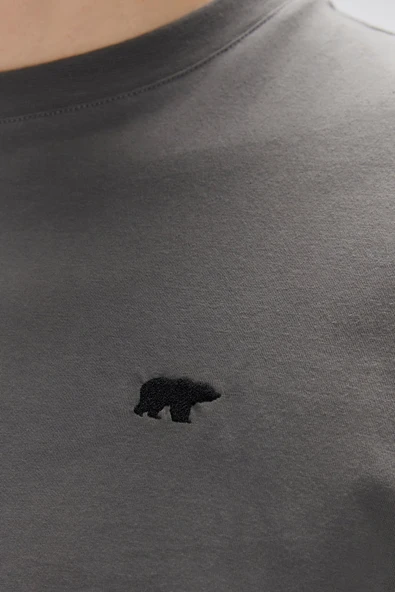 Bad Bear Damon Antrasit Erkek Oversize Tişört - Resim 4