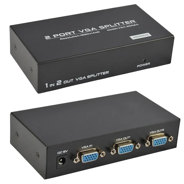 Powermaster 2 Port 250 Mhz Vga Splitter Dağıtıcı