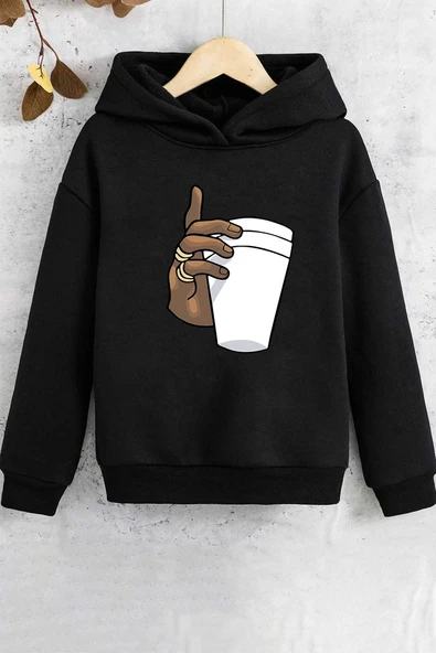 Çocuk Tupac Coffee Baskılı Sweatshirt ürün görseli 1