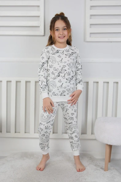 Hayal Gücünü Giy! Boyanabilir Pijama Takımı - Her Yıkamada Yeniden Tasarla - Kalem Hediyeli - 11