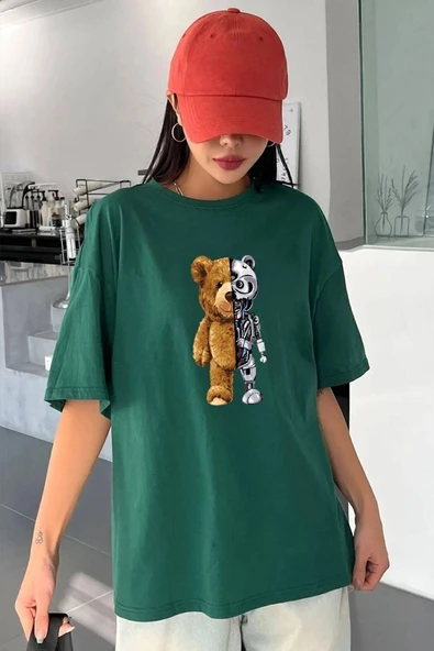 Unisex Boys Bear Baskılı T-shirt ürün görseli