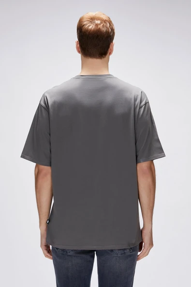 Bad Bear Damon Antrasit Erkek Oversize Tişört - Resim 5