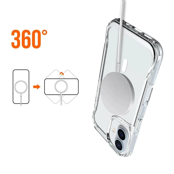 Apple iPhone 16 Kılıf Zore M-safe Şarj Özellikli T-Max M-safe Kapak - 9