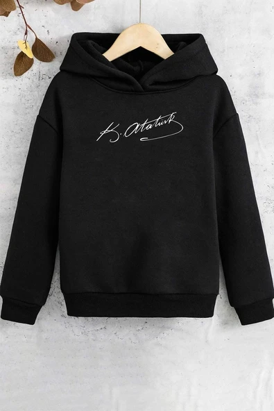 Çocuk K.Atatürk imza Baskılı Sweatshirt