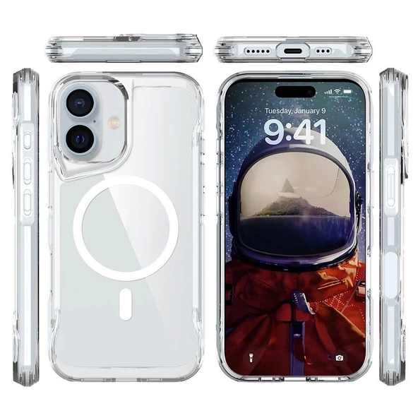 Apple iPhone 16 Kılıf Zore M-safe Şarj Özellikli T-Max M-safe Kapak - 5