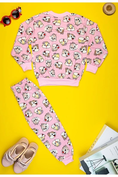 Çocuklar için Mükemmel: Chip ve Dale Desenli Sweat Takımı - 2