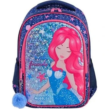 MIKRO OKUL CANTASI MUGGLE MARMAID LACIVERT MU8836 ürün görseli