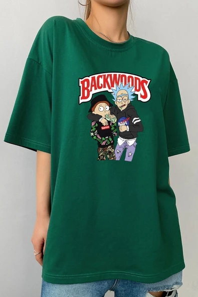 Unisex Backwoods Baskılı T-shirt