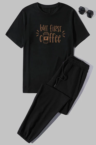 Unisex But First Coffee  2'li Eşofman Takımı