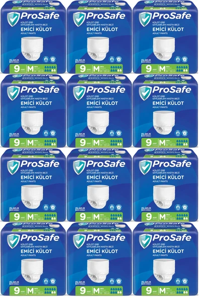 Prosafe Emici Külot Hasta Bezi Orta-Medium 108 Adet (12PK*9)