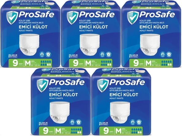 Prosafe Emici Külot Hasta Bezi Orta-Medium 45 Adet (5PK*9)