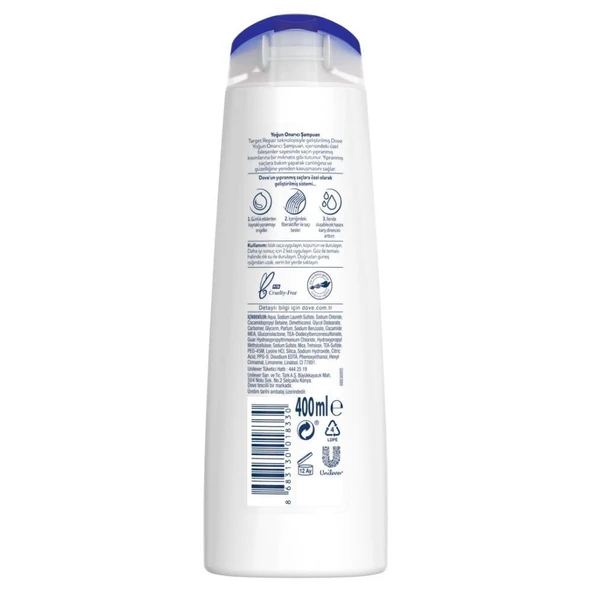 Dove Yoğun Onarıcı Şampuan 400ml - 3