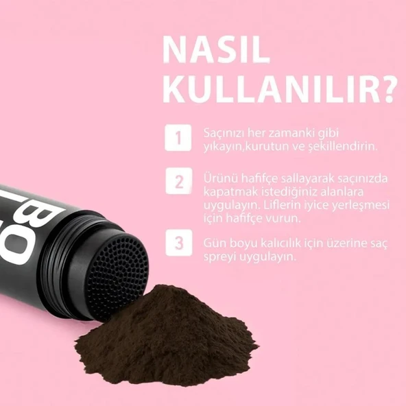 Boldify Saç Dolgunlaştırıcı Fiber Topik Tozu Açık Kahve 28gr - 4