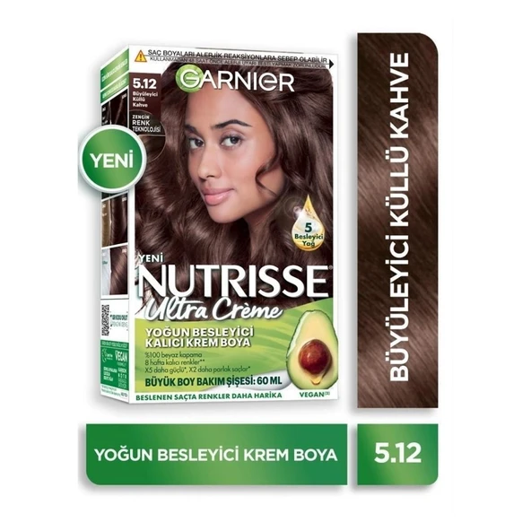 Garnier Nutrisse Ultra Krem 5-12 Büyüleyici Küllü Kahve - 2