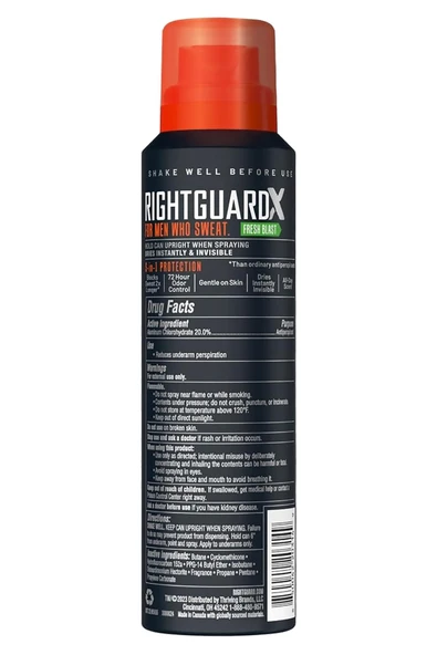 Right Guard Xtreme Defense Fresh Blast Antiperspirant Sprey Deodorant 107GR - 2