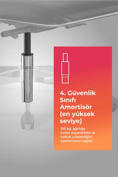 Ergolife Synchrosit 10 Ergonomik Ofis Sandalyesi | Bel Destekli, Fileli Sırt Destekli, Çalışma Sandalyesi -1F6.7.1.544 - 6