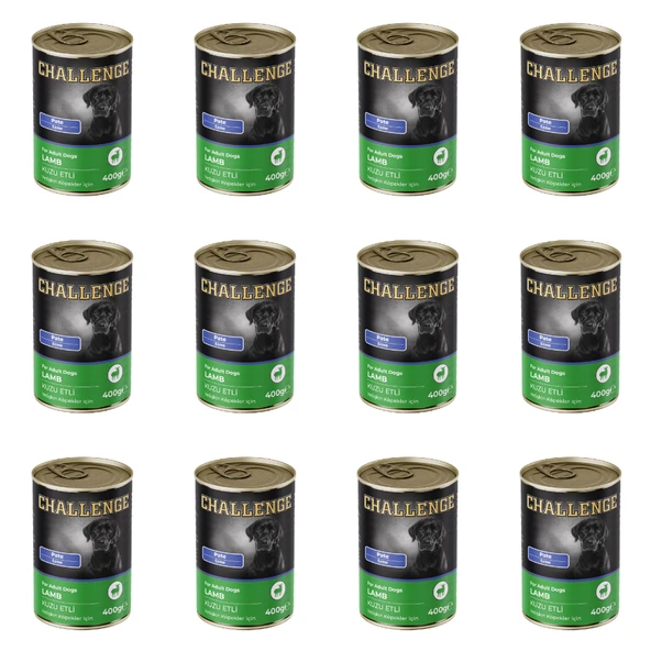 Challenge Pate Kuzu Etli Yetişkin Köpek Konservesi 400 gr (12 Adet)