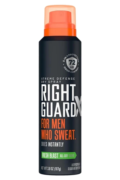 Right Guard Xtreme Defense Fresh Blast Antiperspirant Sprey Deodorant 107GR