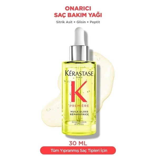 Kerastase Premiere Huile Gloss Réparatrice Yoğun Parlaklık Veren Onarıcı Saç Bakım Yağı 30ml