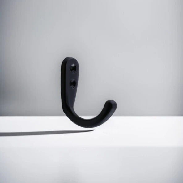 Azra Çanta Elbise Askısı Siyah Duvar Vestiyer Banyo Mutfak Kıyafet Asma Kulp Dolap Askılık Askılığı - 7