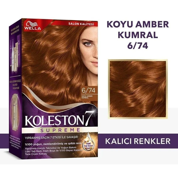 Koleston Supreme Saç Boyası 6-74 Koyu Amber Kumral