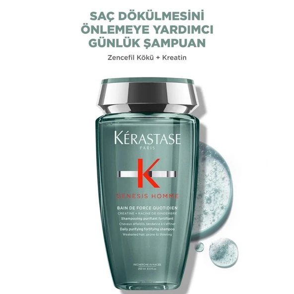Kerastase Genesis Homme Bain De Force Ouotidien Güçlendirici Şampuan 250ml - Resim 2