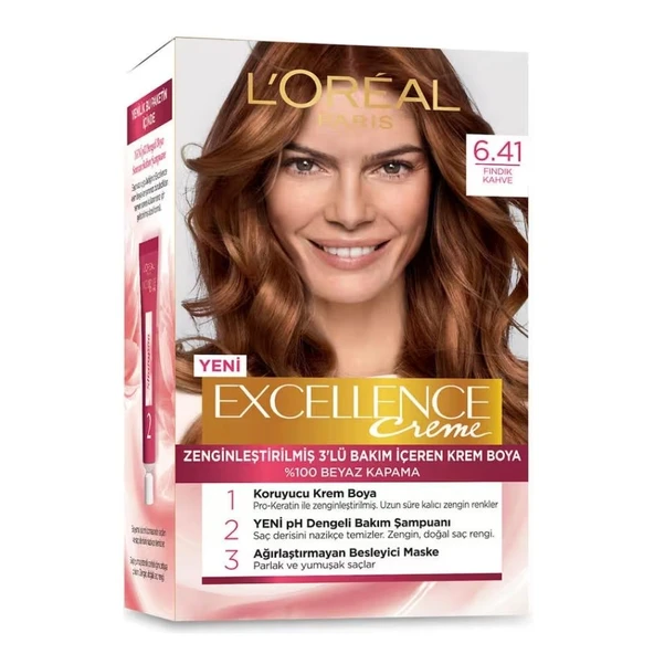 Loreal Paris Excellence Creme Saç Boyası 6.41 Fındık Kahvesi