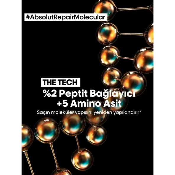 L'oreal Professionnel Serie Expert Absolut Repair Molecular Tüm Yıpranmış Saçlar İçin Şampuan 500ml - Resim 5