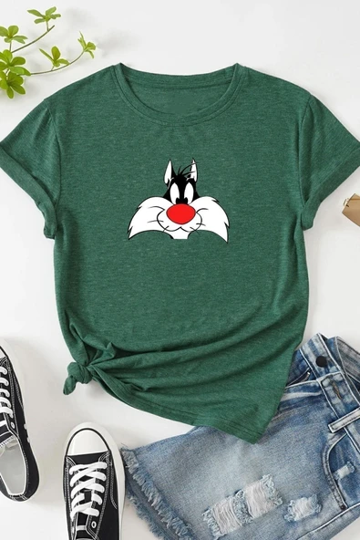 Unisex Sylvester Baskılı T-shirt