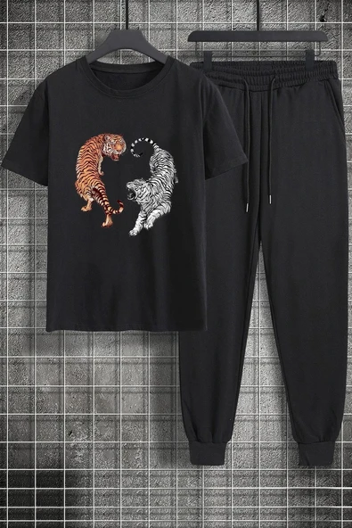 Unisex Tiger Baskılı 2'li Eşofman Takımı ürün görseli