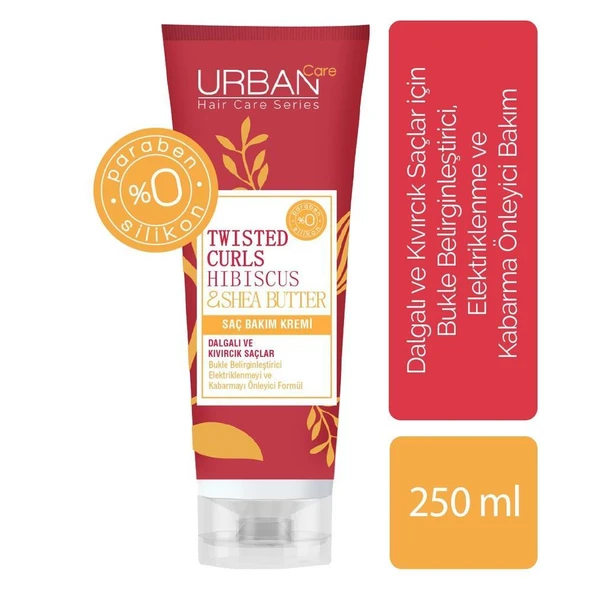 Urban Care Twisted Curls Hibiscus & Shea Butter Saç Bakım Kremi 250ml - Resim 3