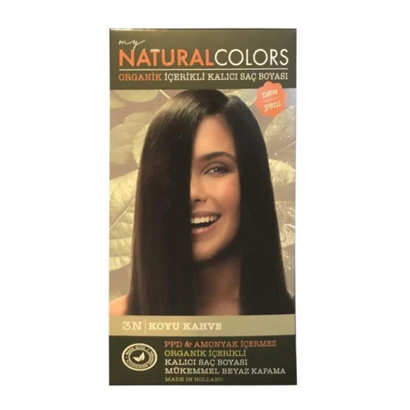 Organic Natural Colors Organik İçerikli Saç Boyası 3N Koyu Kahve