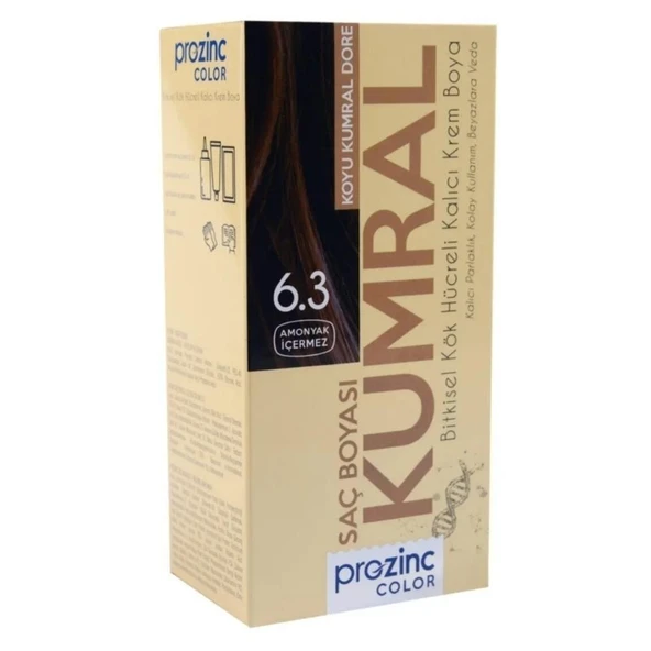 Prozinc Color Amonyaksız Bitkisel Kalıcı Saç Boyası 6-3 Kumral