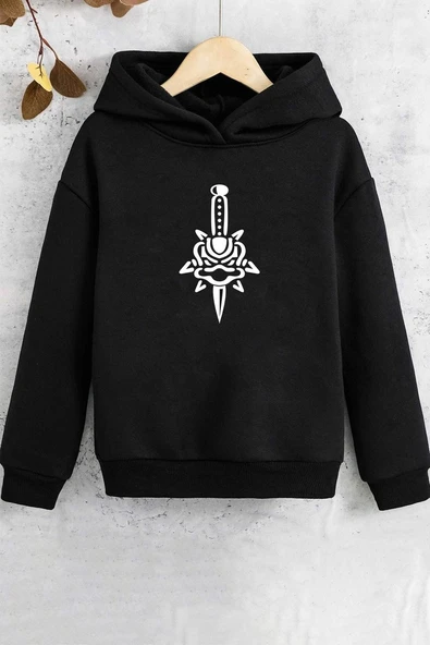 Çocuk Skullcracked Baskılı Sweatshirt
