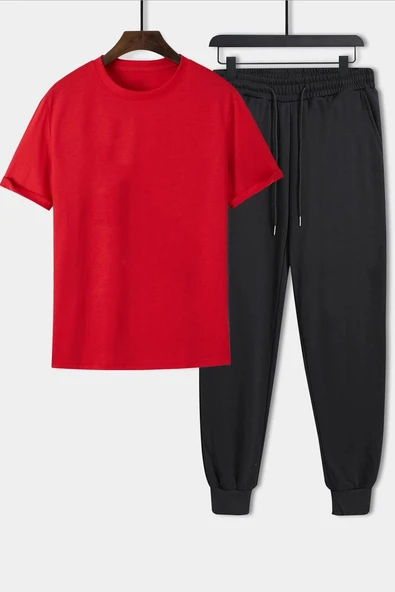 Unisex Design X Baskılı 2'li Eşofman Takımı - 4