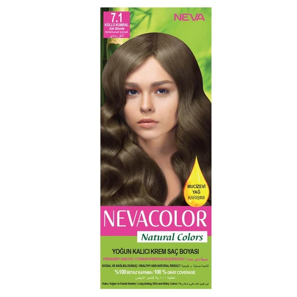 Neva Color Saç Boyası Seti 7-1 Küllü Kumral