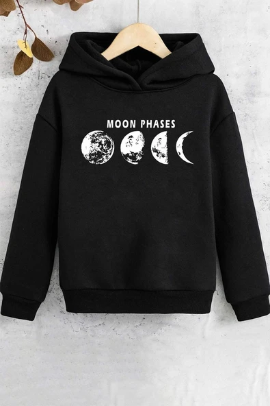Çocuk Moon Phases Baskılı Sweatshirt ürün görseli 1