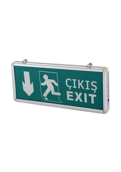 Cata CT-9167 3w Exit Çıkış Levhası Ledli Aşağı 3 Saat Şarjlı