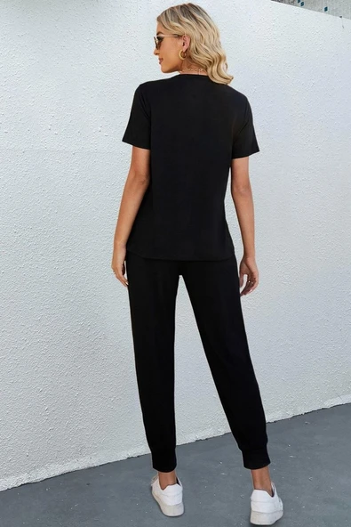 Unisex Aloha Baskılı 2'li Eşofman Takımı - 2