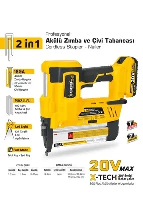 AKÜLÜ ŞARJLI ZIMBA VE ÇİVİ MAKİNASI