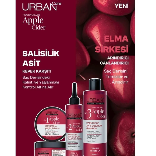 Urban Care No.3 Expert Apple Cider Kepek Karşıtı Şampuan 350ml - Resim 2