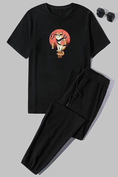 Unisex Shinobi Baskılı 2'li Eşofman Takımı